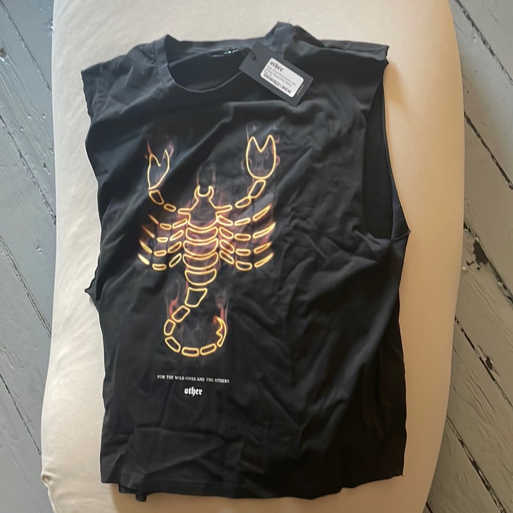 OTHER UK - Ring of Fire Zeppelin Tank - M / Heavy Relic Black sleeveless tee